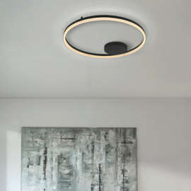 Ściemnialny plafon z pilotem  Halo 120cm CCT Black Azzardo 