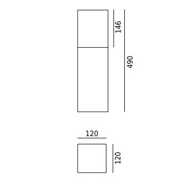 Lampa ogrodwa słupek Arendal Norlys art 1565 cynk ogniowy