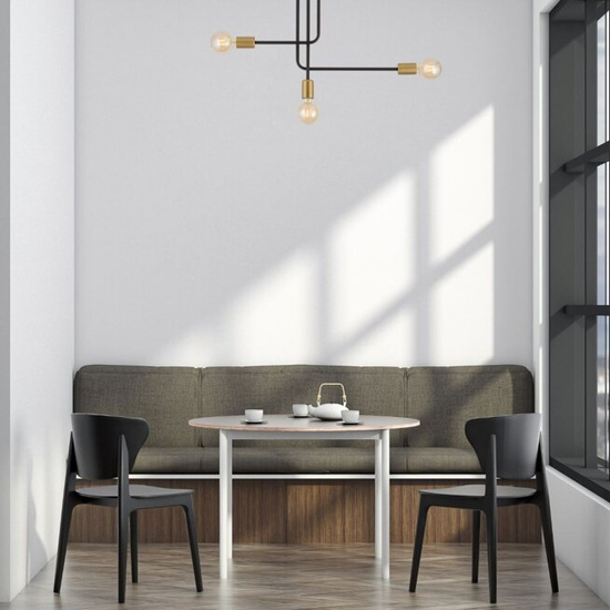 GINO 3 plafon czarny złoty 32380