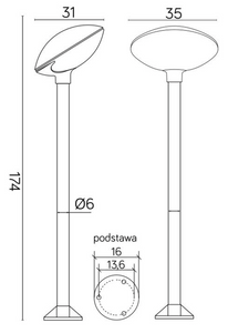 Lampa stojąca zewnętrzna TAO 1 SU-MA