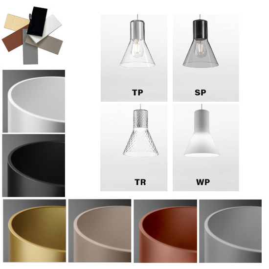 LAMPA WISZĄCA MODERN GLASS Flared TP E27 230V AQFORM