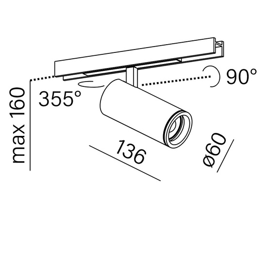 HYPER zoom LED  do szynoprzewodu multitrack AQform