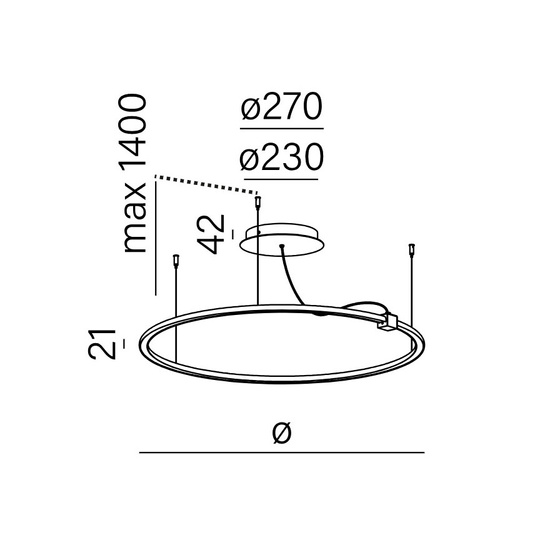 Lampa wisząca BUCLO down LED AQFORM