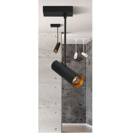 Reflektorek z ruchomym źródłem światła Lens Square 1 Black-Gold Azzardo