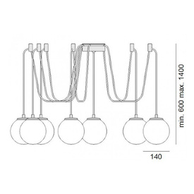 Oprawa wisząca Polpo 7 Zaho Lighting