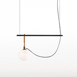 Lampa wisząca ze szkła dmuchanego NH S1 14 Artemide