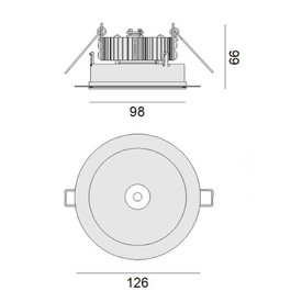 Oprawa do zabudowy Speaker RD100 1 Zaho Lighting