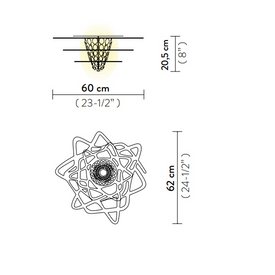 Plafon Aurora Mini S czarny Slamp