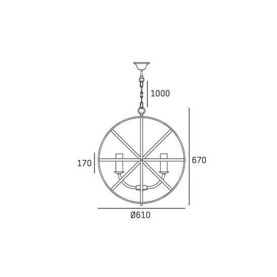 Lampa wisząca Orlando Cosmo Light P06441CH