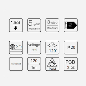 Taśma LED line 600 SMD 3528 biała zimna 10000K