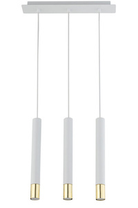 SOPEL GRAND 3 biały/złoty lampa wisząca 33388