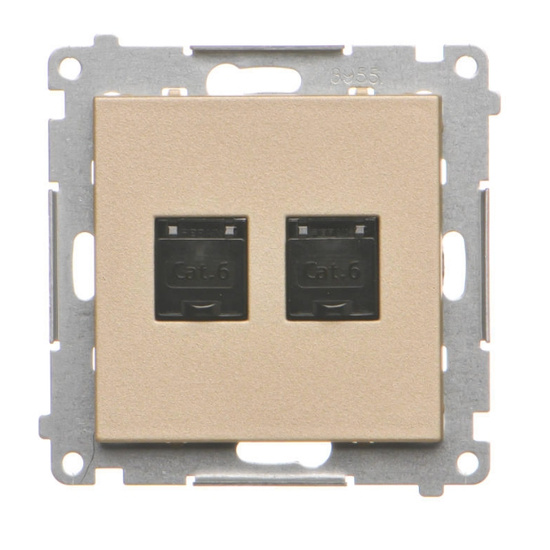 Gniazdo komputerowe podwójne RJ45 kat. 6 Simon 55