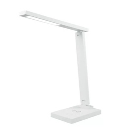 Lampka biurkowa LED Sara z ładowarką indukcyjną wireless biała