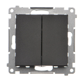 Łącznik jednobiegunowy + przycisk LED Simon 55