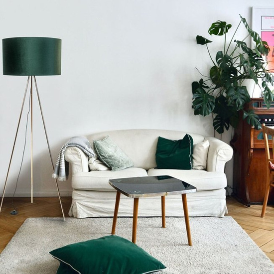 Lampa podłogowa tripod INGA zielona Zuma Line  H06-GD-GR