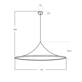 Lampa wisząca Keldan 70 Azzardo AZ5903