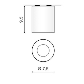 Plafon Boris Black Azzardo