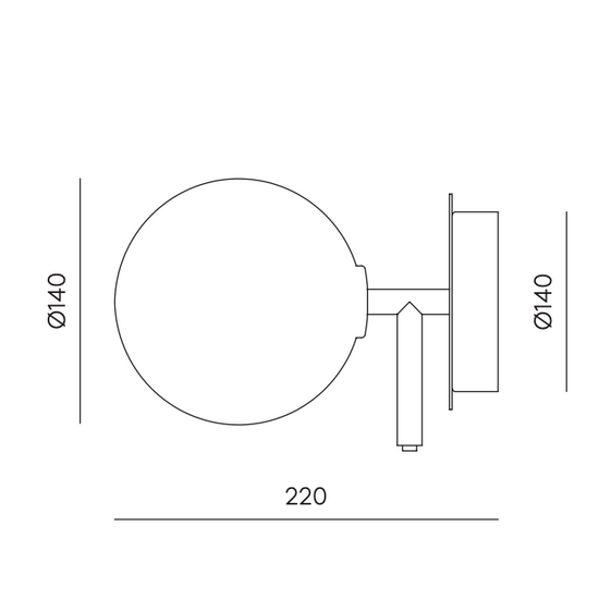 Kinkiet ATOM mosiądz/opal A1214 Aromas