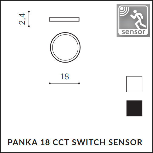 Plafon Panka 18 CCT SWITCH SENSOR AZZARDO AZ5354