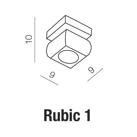 Plafon Azzardo Rubic 1 AZ0489