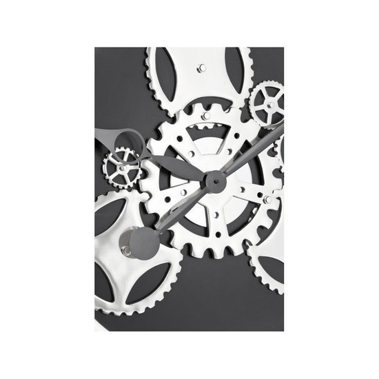 Wielki chromowany Zegar ścienny Gear 120cm Kare Design 35183 