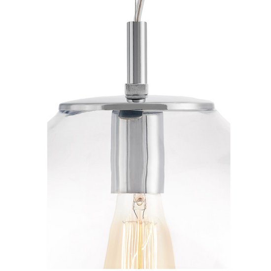 Lampa wisząca trzypunktowa AVIA 3 transparentna, chrom KASPA