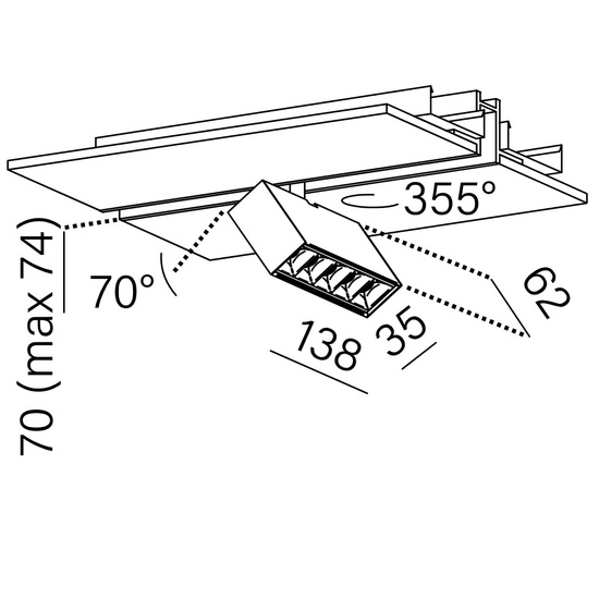 Oprawa RAFTER points LED high multitrack AQform