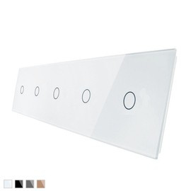 Pięcioprzyciskowy biały panel szklany 7011111-61 LIVOLO