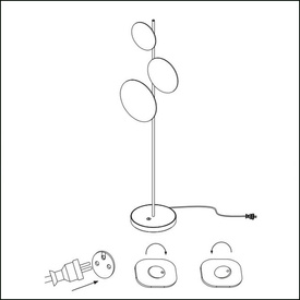 Lampa podłogowa Ambiente A 3000K Touch Dim CHORS 28.7101.M97