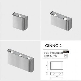 Kinkiet GINNO 2 ALU Azzardo