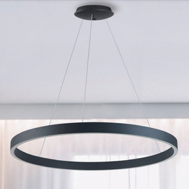 Czarna lampa wisząca z pilotem Marco 100 CCT  Azzardo AZ5050