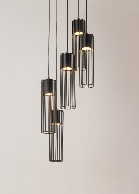 FOBIA 5 lampa wisząca koło czarny 33459