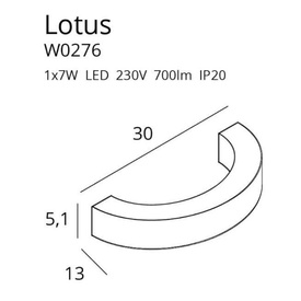 Kinkiet Lotus złoty MAXLIGHT 