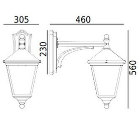 Kinkiet zewnętrzny London Norlys art. 493 czarny