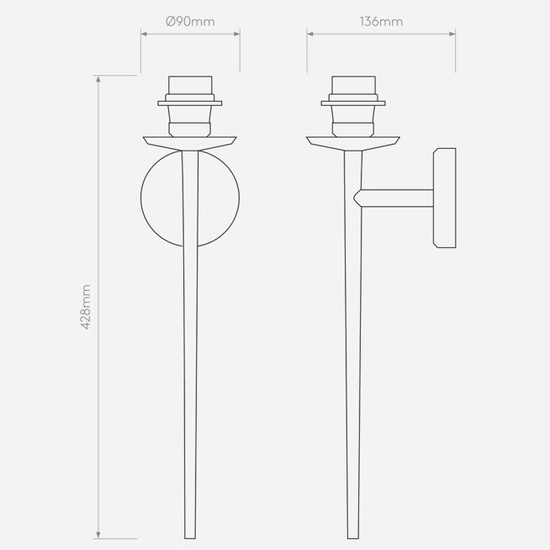 Kinkiet do łazienki Beauville chrom z białym abażurem Cone 138 Astro Lighting