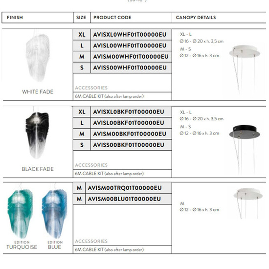 Lampa wisząca Avia biała XL Slamp 