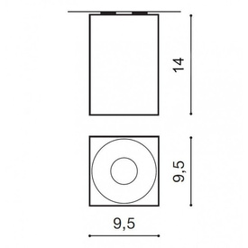Lampa Hugo aluminium biały Azzardo