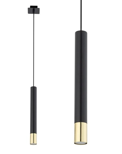 SOPEL GRAND 1 czarny/złoty lampa wisząca 33393