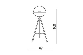 Lampa podłogowa na trójnogu Toma Floor Azzardo