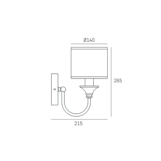 Kinkiet Abu Dhabi Cosmo Light W01837CH-WH