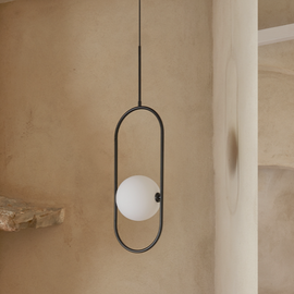 Lampa wisząca ABBACUS S C1258/1/NEG/OPAL Aromas 