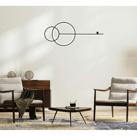 Czarna lampa wisząca RAGE Moosee