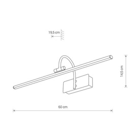 Kinkiet do oświetlenia obrazu GIOTTO LED M Nowodvorski