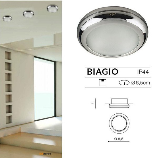 Oprawa wpuszczana Biagio AZ1493 Azzardo złota