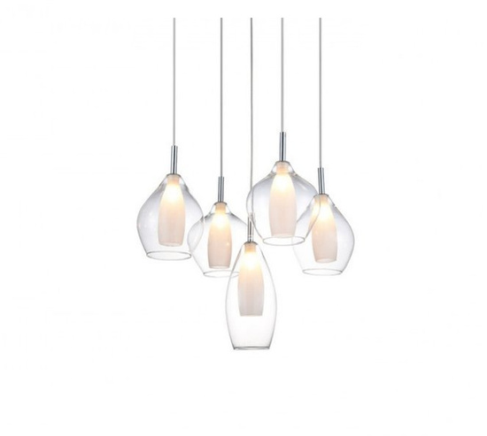 Lampa wisząca do wysokich pomieszczeń Amber Milano Clear Azzardo