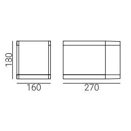 Kinkiet zewnętrzny Norlys Voss art 1951 aluminium