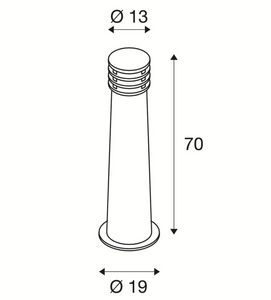 Lampa ogrodowa RUSTY 70 cm LED 233417