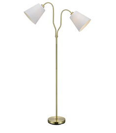 Lampa stojąca MODENA Floor 2L Brass/White