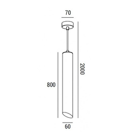 Oprawa wisząca Cut 800 Zaho Lighting