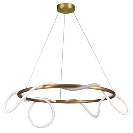 LAMPA WISZĄCA FANTASIA ROUND LED ZŁOTA 60 CM